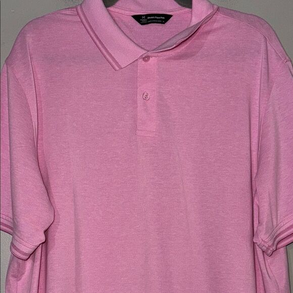 Light Pink Polo Shirt with Classic Collar and Short Sleeves - Picture 4 of 13